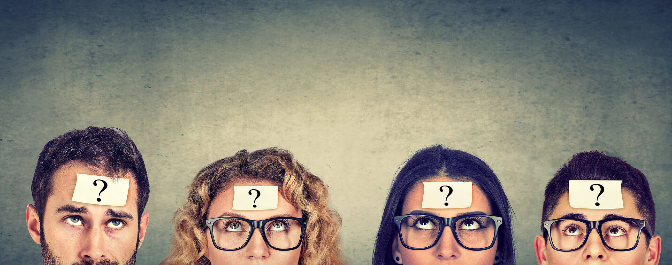 heads with question marks